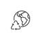 Recycle world line icon