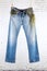 Recycle your Denim jeans concept full length