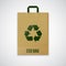 Recycled brown vector eco paper bag