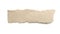 Recycled paper craft stick on a white background. Brown paper torn or ripped pieces of paper isolated on white