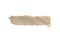 Recycled paper craft stick on a white background. Brown paper torn or ripped pieces of paper isolated on white