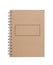 Recycled paper notebook front cover