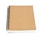 Recycled paper notebook front cover isolated