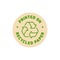 Recycled paper vector icon logo badge