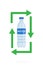 Recycled pet bottle. Reusable ecological conservation concept. Isolated vector illustration