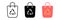 Recycled product icon. Shopping bags with recycle symbol icon in black flat glyph, filled style isolated on white