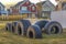 Recycled tires in neighborhood in Utah Valley
