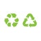 Recycled triangle arrows filled vector icon