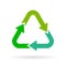 Recycling arrows vector symbol