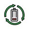 recycling battery color icon vector illustration