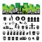 Recycling bin icon set