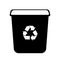 Recycling Bin Silhouette, Trash Can Container Garden Tool