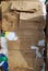 A recycling cartons boxes bale background