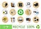 Recycling eco icons