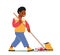 Recycling, Ecology Protection, Saving Planet Concept. Boy Removing Trash from Ground. Kid Character Cleaning Garden