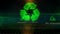 Recycling electro-waste symbol 3d animation