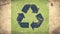 Recycling emblem in natures embrace a powerful symbol,