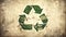 Recycling emblem in natures embrace a powerful symbol,