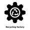 Recycling factory icon vector isolated on white background, logo