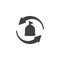 Recycling garbage pack vector icon