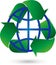Recycling and Globe, Recycling Arrows, Recycling Sign, Recycling Logo