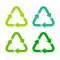 Recycling green arrows symbol