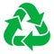 Recycling green icon, pollution and environmental symbol