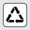 Recycling icon, waste sign. Vector illustration