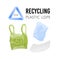 Recycling icons. LDPE plastic bags and bubble wrap