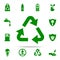 recycling mark green icon. greenpeace icons universal set for web and mobile