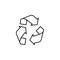 recycling mark outline icon. Element of logistic icon for mobile concept and web apps. Thin line recycling mark outline icon can