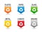 Recycling materials types icon set vector concept