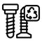 Recycling metal icon outline vector. Factory garbage