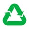 Recycling natural green icon, environmental and ecological symbol