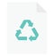 Recycling, Recycling File Color Isolated Vector Icon