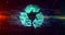 Recycling symbol abstract concept animation