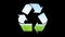 Recycling symbol animation