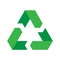 Recycling symbol. Environmental or ecological symbol. Simple flat vector icon. Green sign
