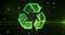 Recycling symbol loop digital concept