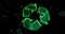 Recycling symbol loop digital concept