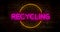 Recycling symbol neon