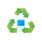 Recycling symbol. Recycling plastic. Environment, ecology, nature protection concept. Vector stock illustration.
