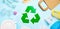 Recycling Symbol, Waste Recycling and Litter, Top View