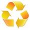 Recycling symbol yellow