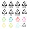 Recycling Symbols Plastic Recycling Symbols Recycling icon on white background vector