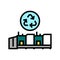 recycling textile machine color icon vector illustration