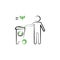 Recycling, throw trash icon. Element of Recycling 2 color icon. Thin line icon for website design and development, app development