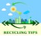 Recycling Tips Meaning Recycle Advice 3d Illustration