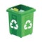 recycling trash bin illustration