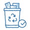 Recycling Trash doodle icon hand drawn illustration